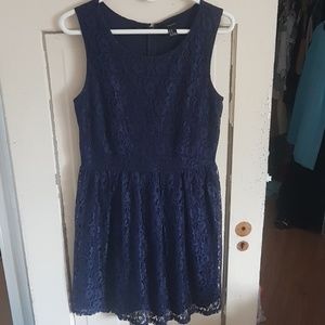 Forever 21 Navy Floral lace dress